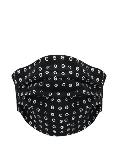 10 Corso Como Circle-print Face Mask In Black