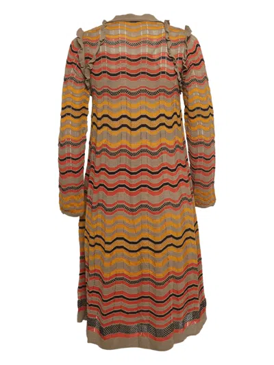 Pre-owned Missoni Zigzag Wave Ruffle Dress