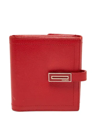 Pre-owned Coach Vintage  Leather Metal-accent Wallet