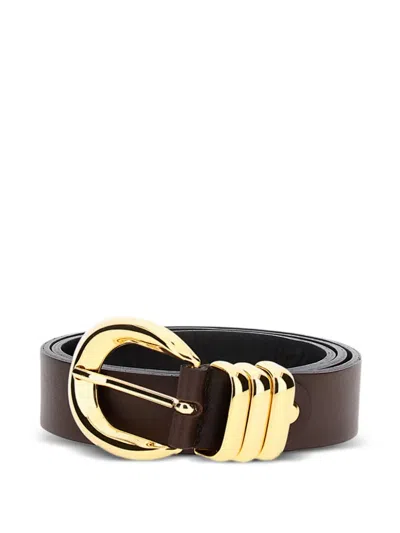 Federica Tosi Buckled Leather Belt In Brown