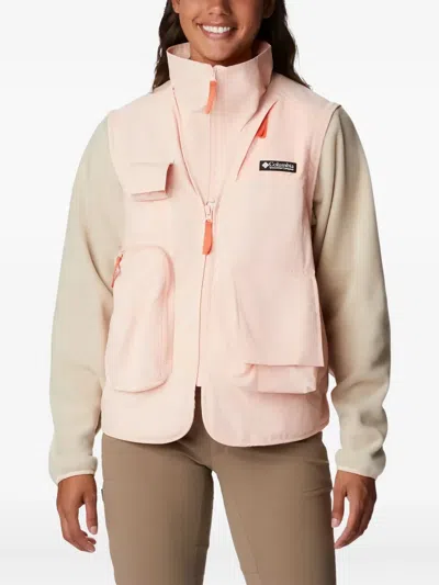 Columbia Fleece-paneled Gilet In Pink