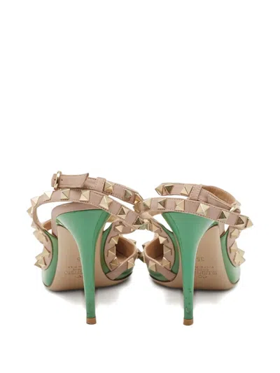 Pre-owned Valentino Garavani 100mm Rockstud-detail Pumps