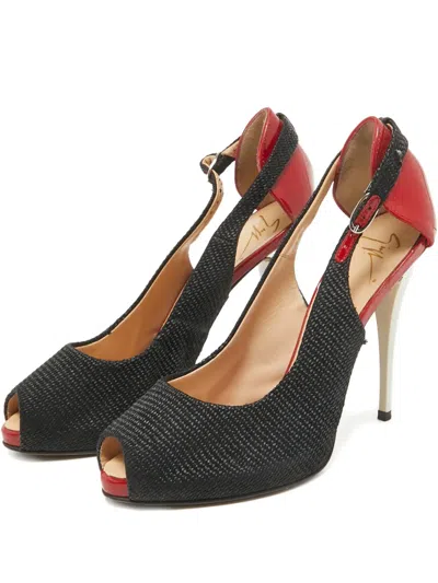Pre-owned Giuseppe Zanotti Vintage  100mm Peep-toe Pumps