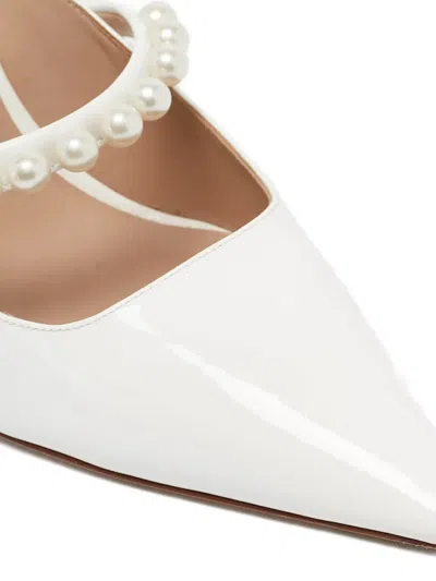 Pre-owned Stuart Weitzman  110mm Pearl-strap Pointed-toe Mules
