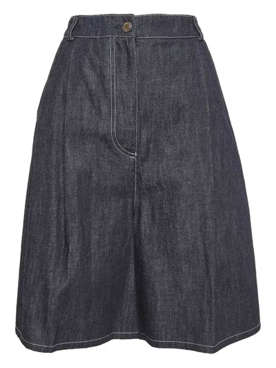 Pre-owned Emilia Wickstead  Flared Denim Shorts