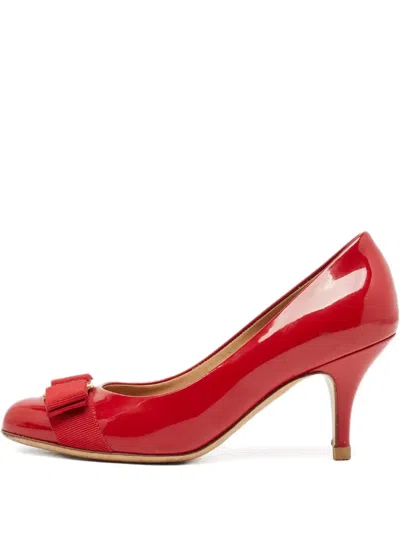 Pre-owned Ferragamo 80mm Carla Vara Patent-leather Pumps