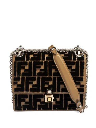 Pre-owned Fendi Kan  Leather Shoulder Bag