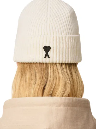 Ami Alexandre Mattiussi Ami De Coeur Wool Beanie In Multi