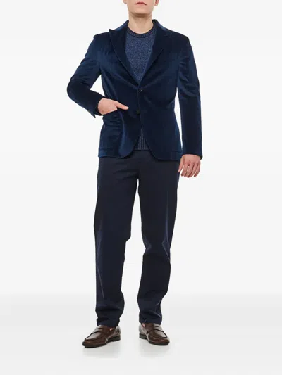 Les Deux Twill Weave Trousers In Blue