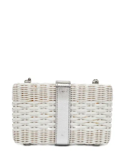 Pre-owned Mark Cross Wicker Clasp Clutch Bag