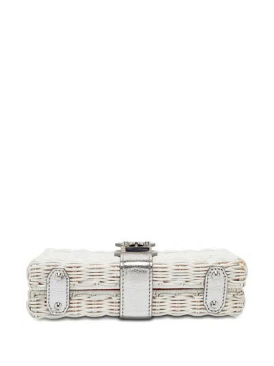 Pre-owned Mark Cross Wicker Clasp Clutch Bag