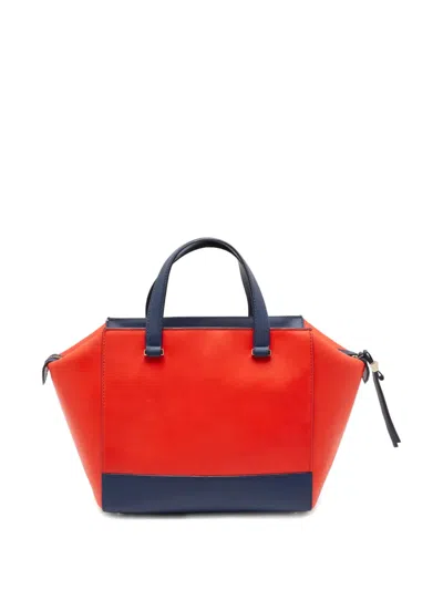 Pre-owned Kate Spade  2 Park Avenue Bow-detailed Striped Tote Bag