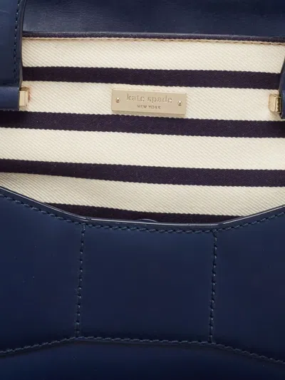 Pre-owned Kate Spade  2 Park Avenue Bow-detailed Striped Tote Bag
