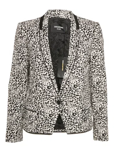 Pre-owned Zadig & Voltaire Leopard-print Blazer