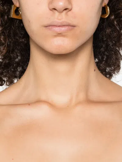 Jacquemus Les Boucles Rond Carré In Gold
