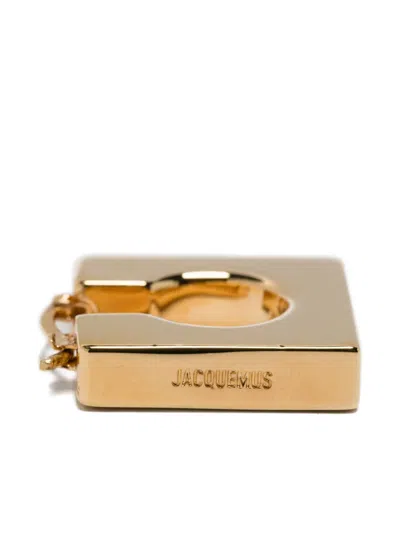Jacquemus Les Boucles Rond Carré In Gold