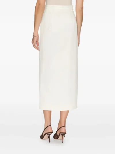 Simona Corsellini Split-front Skirt In White