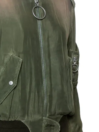 Pre-owned Off-white Washed Ribbed Bomber Jacket