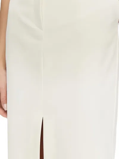 Simona Corsellini Split-front Skirt In White