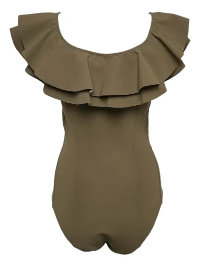 Pre-owned Lisa Marie Fernandez Ruffled-panel Swimsuit