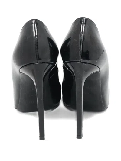 Pre-owned Saint Laurent 110mm Patent Leather Pointed Toe Pumps