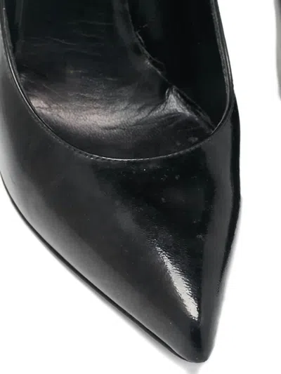 Pre-owned Saint Laurent 110mm Patent Leather Pointed Toe Pumps