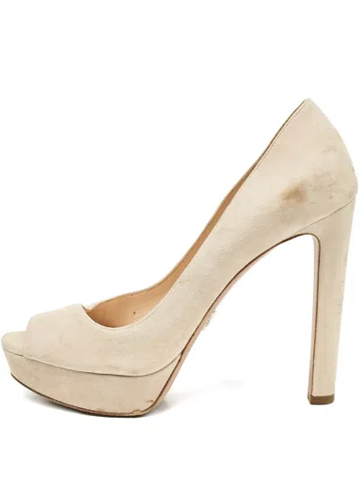 Pre-owned Prada 120mm Peep-toe Platform Pumps