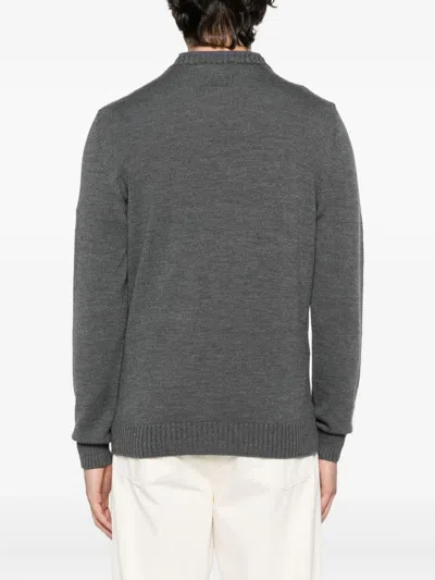Drumohr Crew-neck Wool Sweater In Green