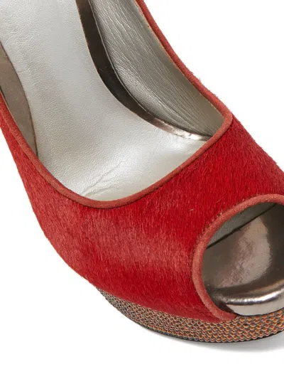 Pre-owned René Caovilla  145mm Platform Crystal Pumps