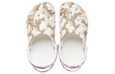Crocs Classic Clog Camouflage Printing Beach Sandals White Camouflage Unisex