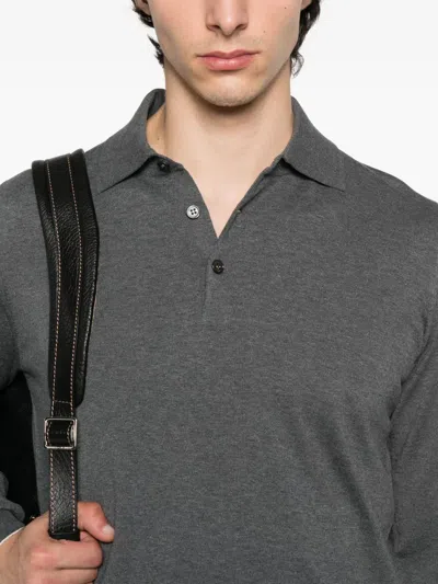 Brunello Cucinelli Ribbed Cashmere Half-zip Sweater In Gray