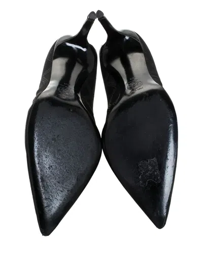 Pre-owned Versace 2024 90mm Pointed Toe Pumps In Black