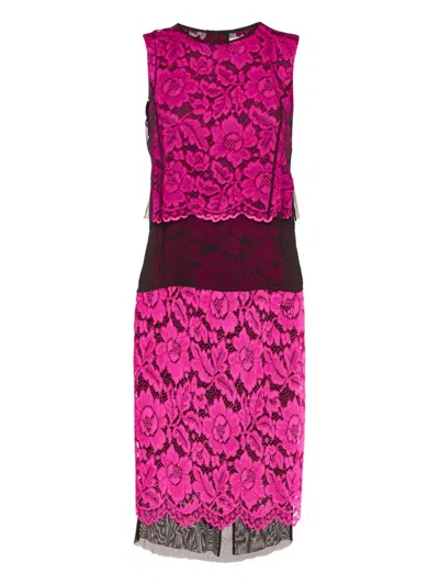Pre-owned Sandro  Floral-lace Skirt (set Of Two)