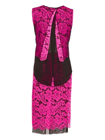 Pre-owned Sandro  Floral-lace Skirt (set Of Two)