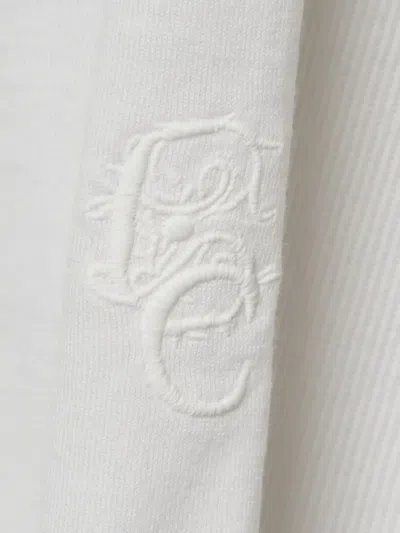 Pre-owned Chloé Cotton Embroidered T-shirt In White