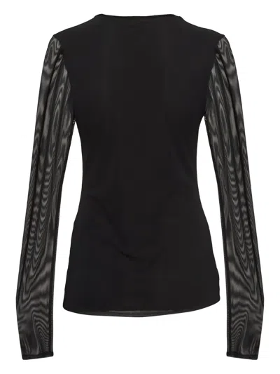 Pre-owned Loewe Anthurium-print Long-sleeve Top In Black