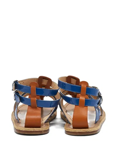 Pre-owned Christian Louboutin Patent Leather Gladiator Flat Sandals