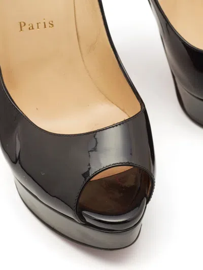 Pre-owned Christian Louboutin 140mm Lady Patent-leather Platform Pumps