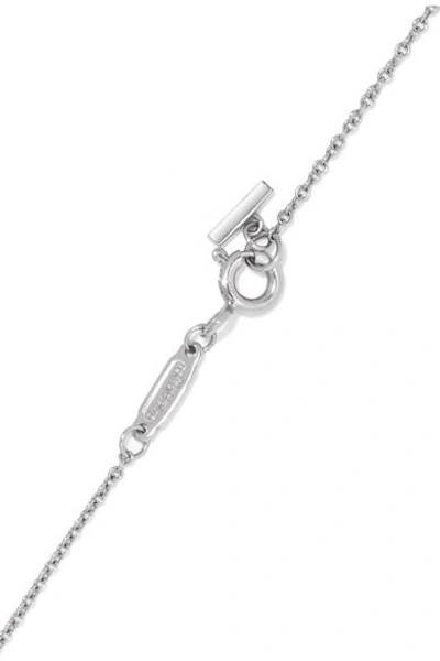 Shop Tiffany & Co T Smile 16-18" 18-karat White Gold Diamond Necklace