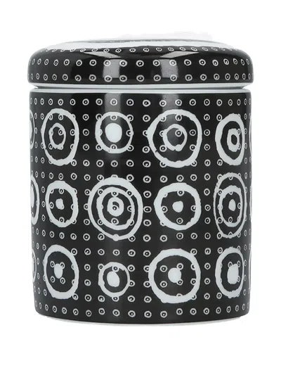 10 Corso Como Circles Print Ceramic Candle In Black