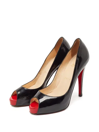 Pre-owned Christian Louboutin 115mm Leather Heeled Pumps In Black