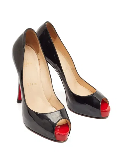 Pre-owned Christian Louboutin 115mm Leather Heeled Pumps In Black