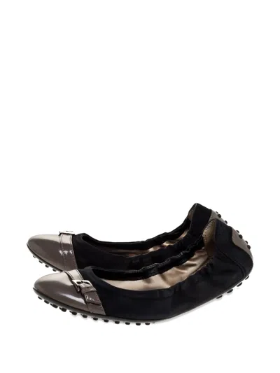 Pre-owned Tod's Vintage  Buckle Suede Ballet Flats