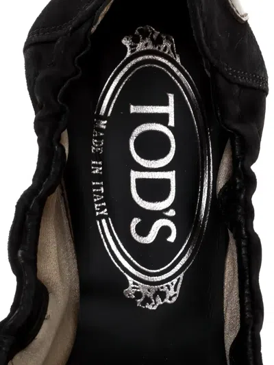 Pre-owned Tod's Vintage  Buckle Suede Ballet Flats