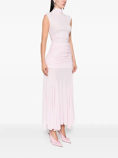 Magda Butrym Silk Midi Dress In Pink