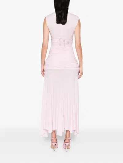 Magda Butrym Silk Midi Dress In Pink