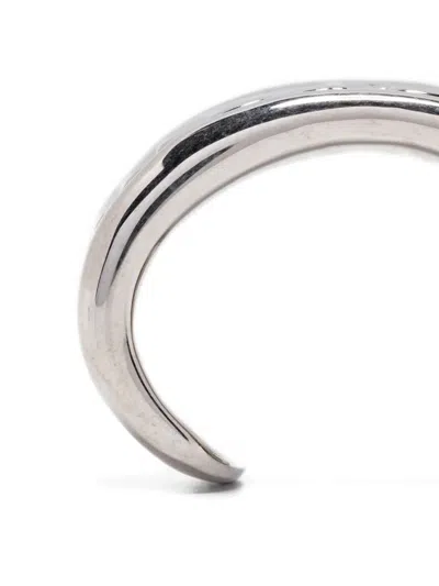 Jean Paul Gaultier Engraved-logo Bracelet In Metallic