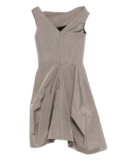 Pre-owned Vivienne Westwood 2015 Asymmetric Draped Dress In Gray
