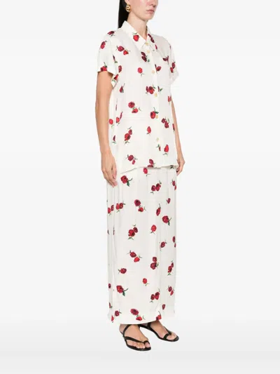 Khaite Keefe Printed Silk-twill Shirt