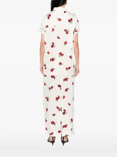 Khaite Keefe Printed Silk-twill Shirt